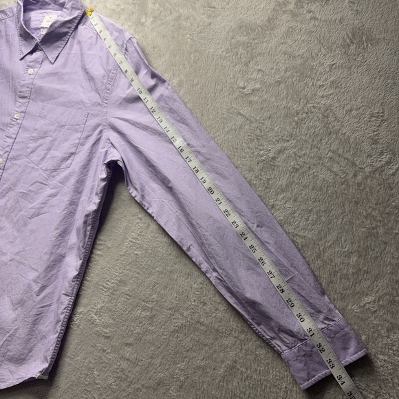 Gap Lived In Button Up Shirt Mens XL Purple Long Sleeve Casual Preppy Cotton - Picture 10 of 12